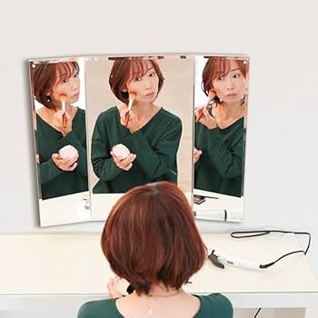 Amazon.co.jp: 三面鏡 壁掛け クイーン 36×60cm（全開72cm
